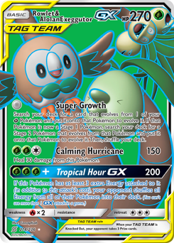 Pokemon Unified Minds Rowlet & Alolan Exeggutor-GX - 214