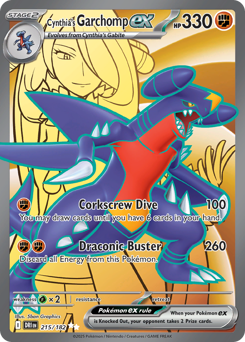Pokemon Destined Rivals Cynthia's Garchomp ex - 215