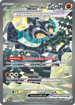 Pokemon Twilight Masquerade Cornerstone Mask Ogerpon ex - 215