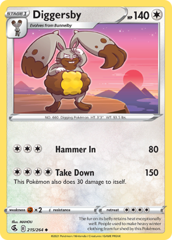 Pokemon Fusion Strike Diggersby - 215