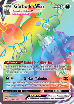 Pokemon Evolving Skies Garbodor VMAX - 216