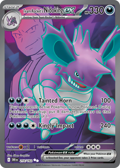 Pokemon Destined Rivals Team Rocket's Nidoking ex - 216