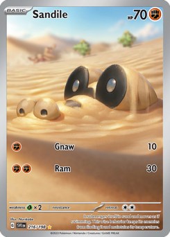 Pokemon Scarlet & Violet Sandile - 216