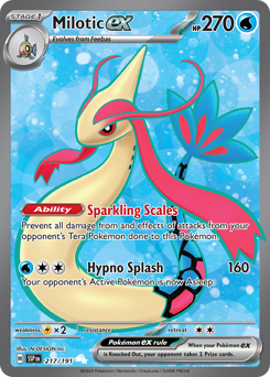 Pokemon Surging Sparks Milotic ex - 217