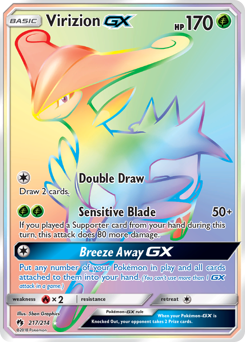 Pokemon Lost Thunder Virizion-GX - 217