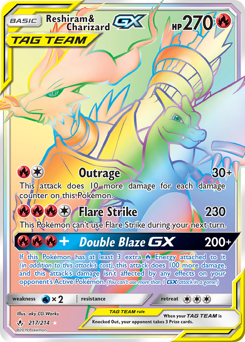 Pokemon Unbroken Bonds Reshiram & Charizard-GX - 217
