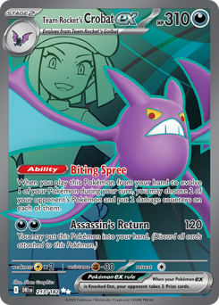 Pokemon Destined Rivals Team Rocket's Crobat ex - 217