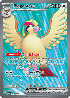Pokemon Obsidian Flames Pidgeot ex - 217