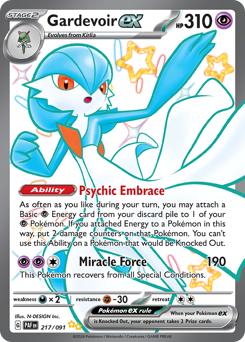 Pokemon Paldean Fates Gardevoir ex - 217