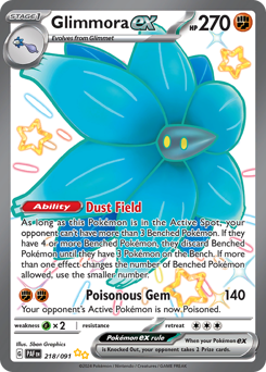 Pokemon Paldean Fates Glimmora ex - 218