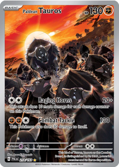 Pokemon Paldea Evolved Paldean Tauros - 218