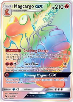 Pokemon Lost Thunder Magcargo-GX - 218