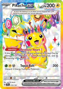 Pokemon Surging Sparks Pikachu ex - 219