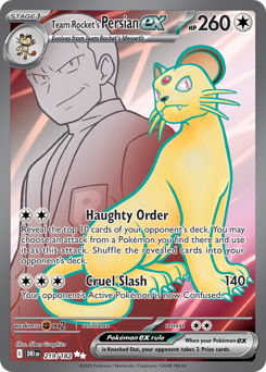 Pokemon Destined Rivals Team Rocket's Persian ex - 219