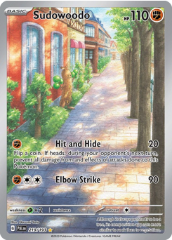 Pokemon Paldea Evolved Sudowoodo - 219
