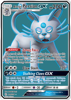 Pokemon Cosmic Eclipse Alolan Persian-GX - 219