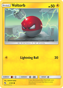 Pokemon Hidden Fates Voltorb - 21