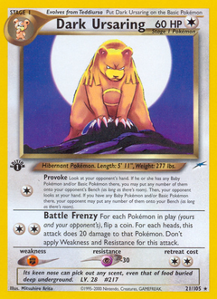 Pokemon Neo Destiny Dark Ursaring - 21