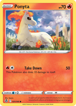 Pokemon Silver Tempest Ponyta - 21