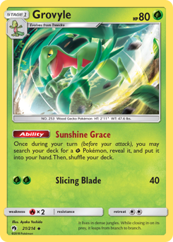 Pokemon Lost Thunder Grovyle - 21