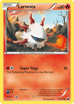 Pokemon Dark Explorers Larvesta - 21