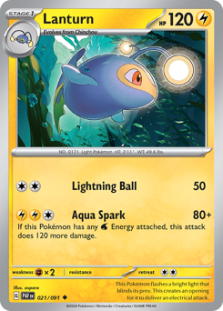Pokemon Paldean Fates Lanturn - 21