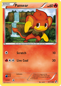 Pokemon Black & White Pansear - 21