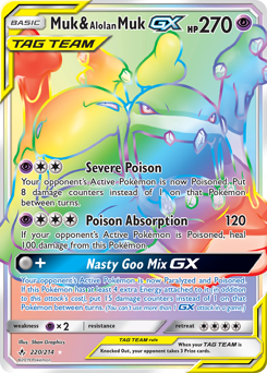 Pokemon Unbroken Bonds Muk & Alolan Muk-GX - 220