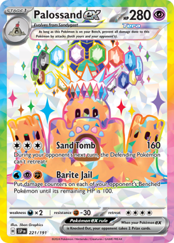 Pokemon Surging Sparks Palossand ex - 221