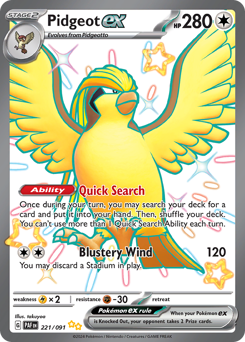 Pokemon Paldean Fates Pidgeot ex - 221