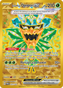 Pokemon Twilight Masquerade Teal Mask Ogerpon ex - 221
