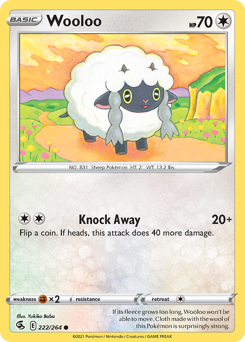Pokemon Fusion Strike Wooloo - 222