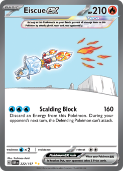 Pokemon Obsidian Flames Eiscue ex - 222