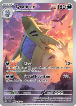 Pokemon Paldea Evolved Tyranitar - 222