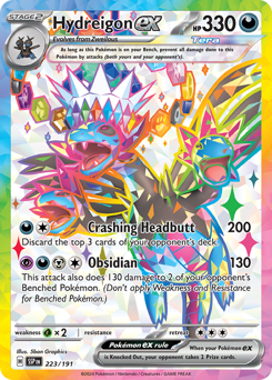 Pokemon Surging Sparks Hydreigon ex - 223