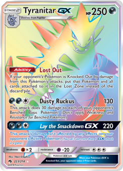 Pokemon Lost Thunder Tyranitar-GX - 223
