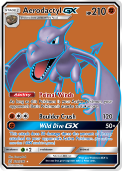 Pokemon Unified Minds Aerodactyl-GX - 224