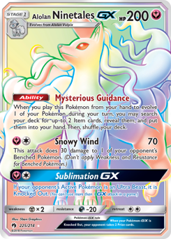 Pokemon Lost Thunder Alolan Ninetales-GX - 225