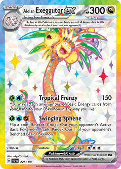 Pokemon Surging Sparks Alolan Exeggutor ex - 225