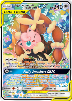 Pokemon Cosmic Eclipse Mega Lopunny & Jigglypuff-GX - 226