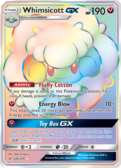 Pokemon Unbroken Bonds Whimsicott-GX - 226