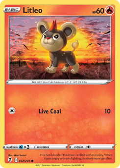 Pokemon Evolving Skies Litleo - 22
