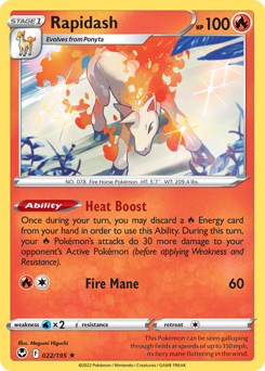 Pokemon Silver Tempest Rapidash - 22