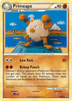 Pokemon HS—Unleashed Primeape - 22