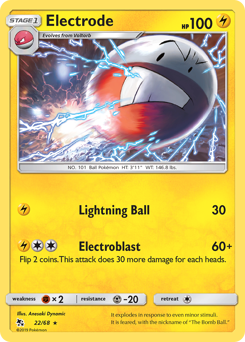 Pokemon Hidden Fates Electrode - 22