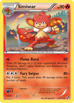 Pokemon Black & White Simisear - 22