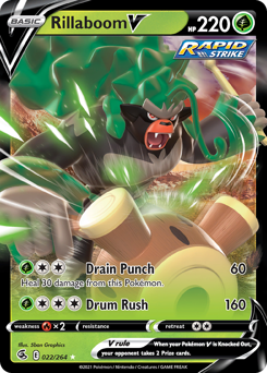 Pokemon Fusion Strike Rillaboom V - 22