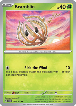 Pokemon Paldea Evolved Bramblin - 22