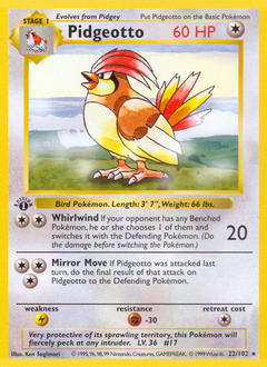 Pokemon Base Pidgeotto - 22