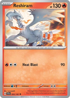 Pokemon Stellar Crown Reshiram - 22